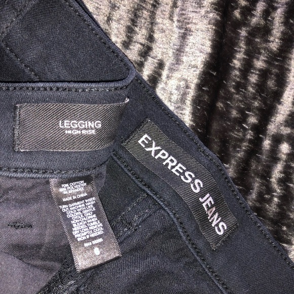 Express high rise black denim legging - Picture 5 of 5